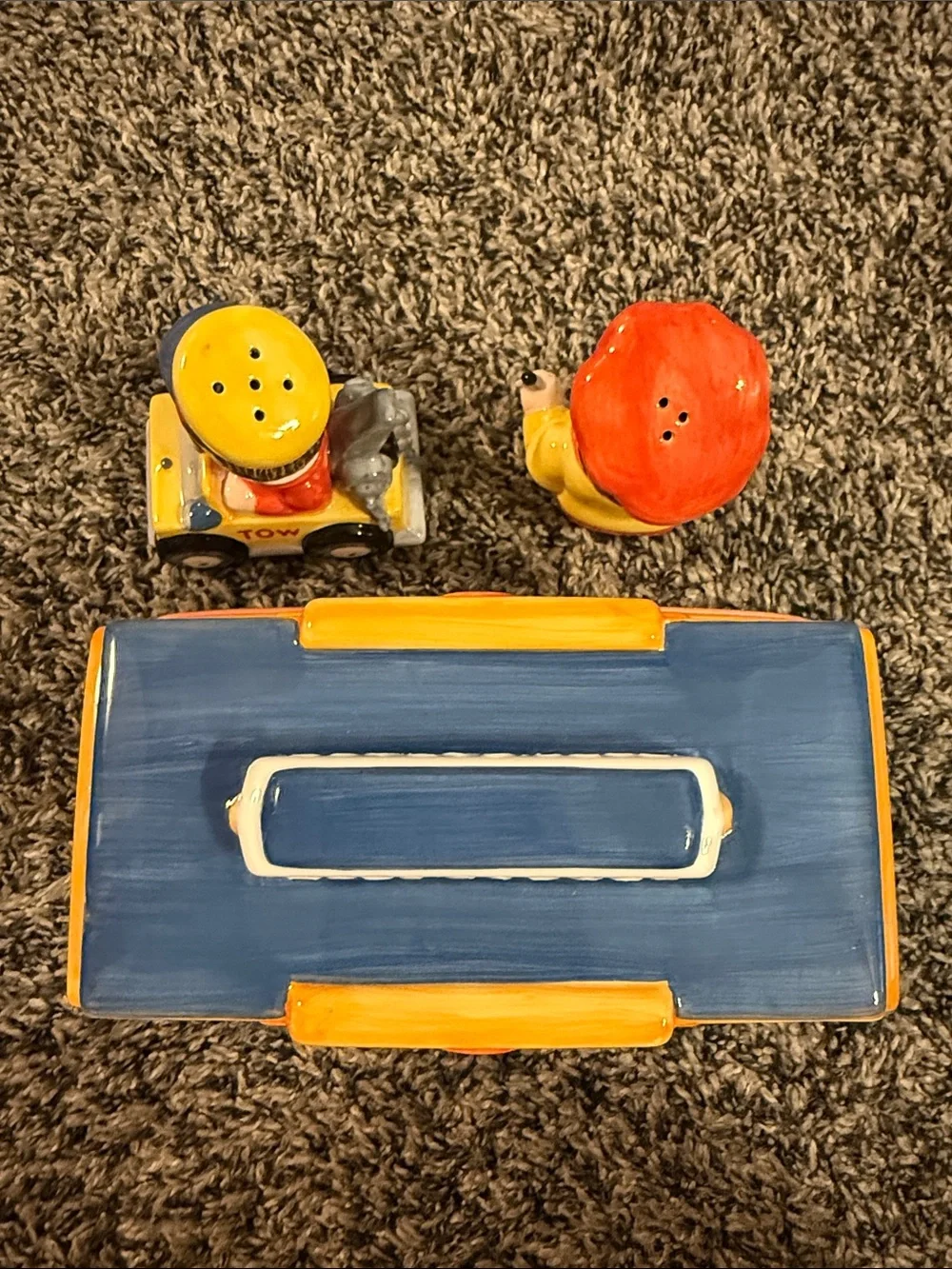 Vintage Department 56 Brunch Buddies Pop’s Garage Butter Dish & Shakers